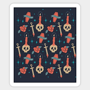 Halloween Skulls Pattern Sticker